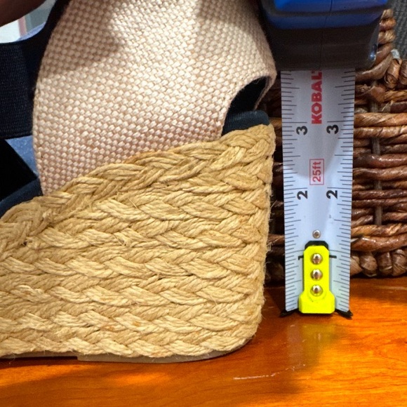 Never worn: Women's Navy Wedge Sandals - Picture 4 of 4